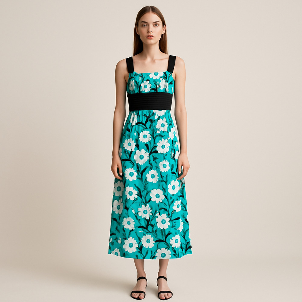 B Smart Midi Dress Floral Size 4